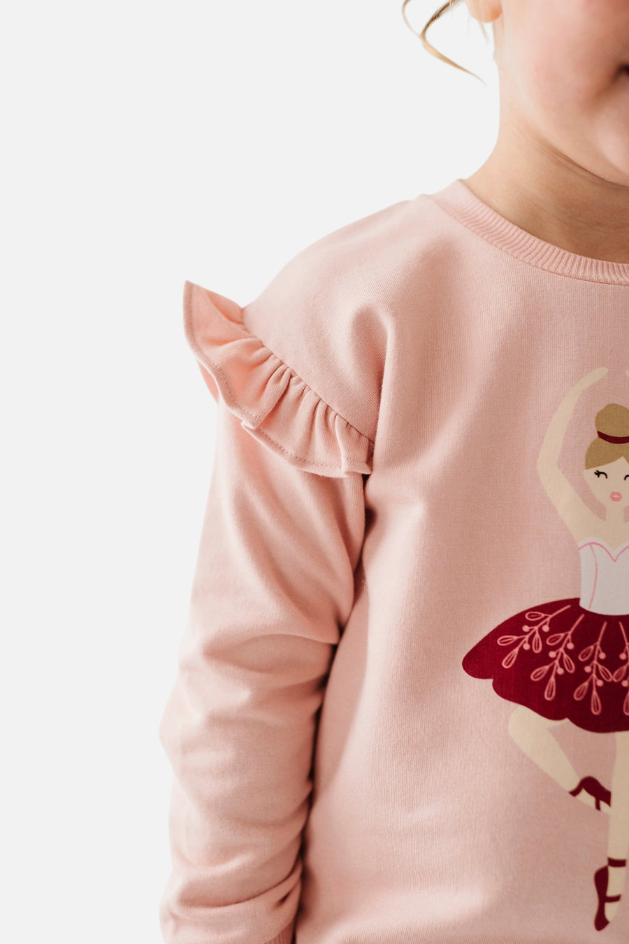 Babysprouts Infant Ballerina Ruffle Sweatshirt – detail