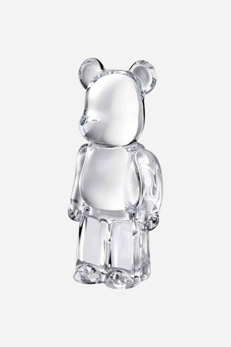 Baccarat Be@rbrick Standing Figurine in Clear – front view