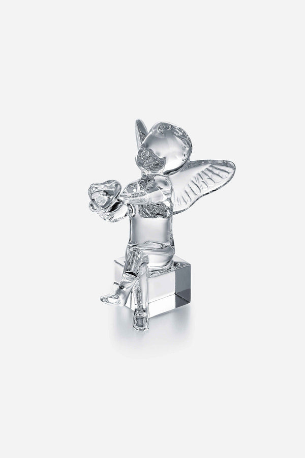 Baccarat Cherub Angel Holding Heart Figurine
