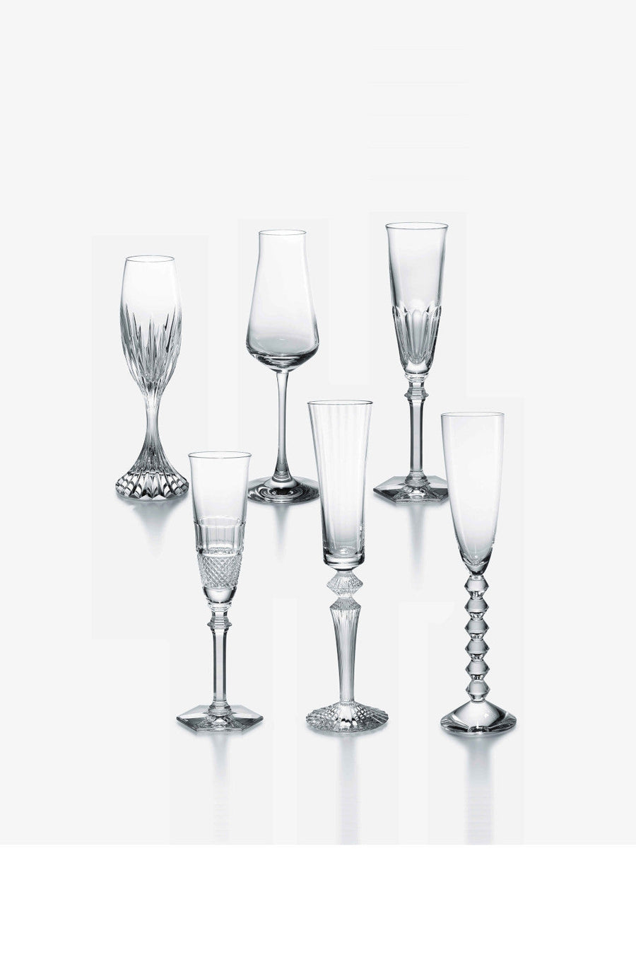 Baccarat Cocktail Champagne Flutes - Set of 6 – back view