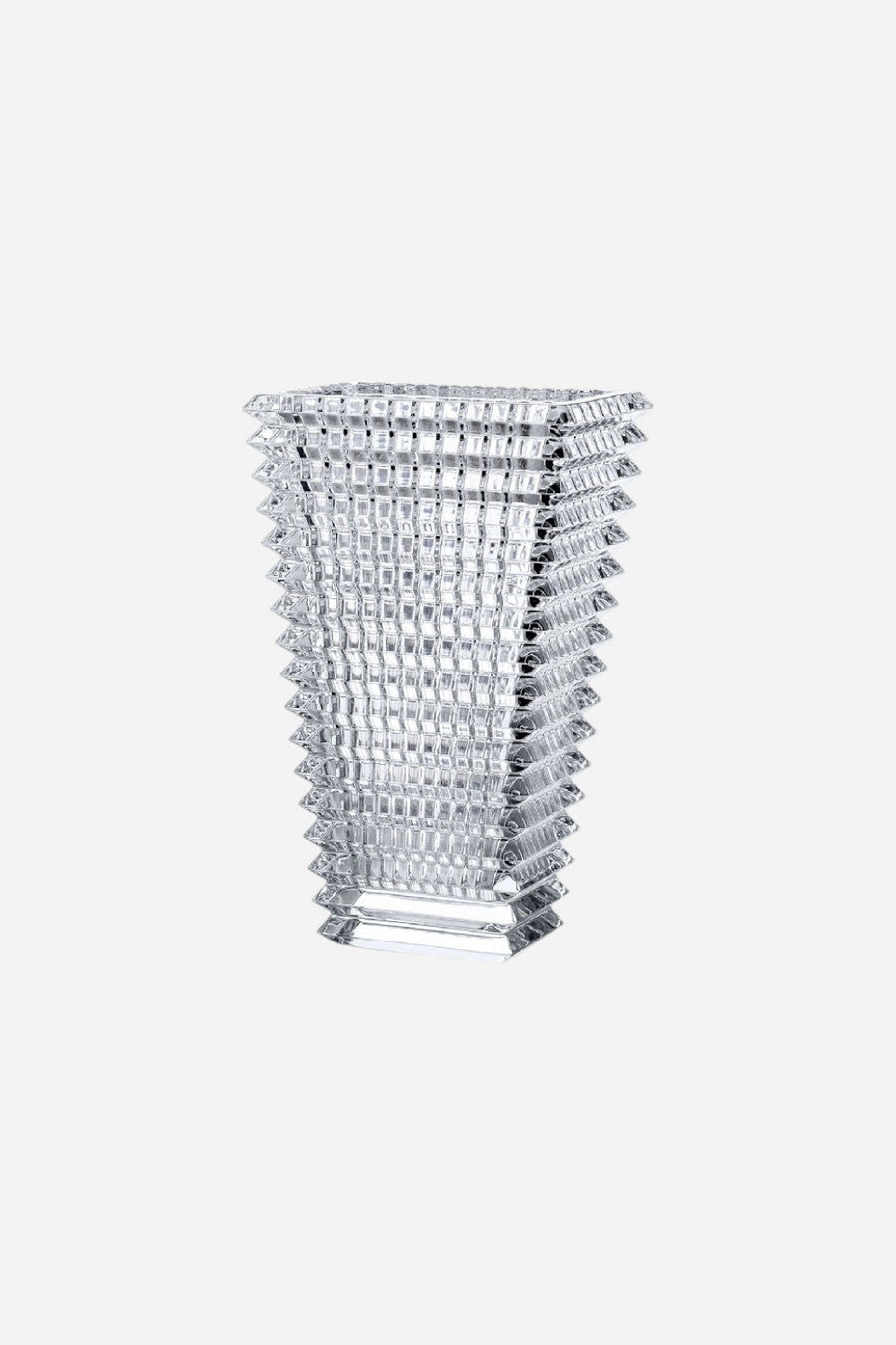 Baccarat Eye Oval Vase Small in Clear – front view
