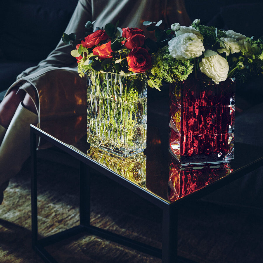 Baccarat Louxor Rectangular Vase in Clear – back view