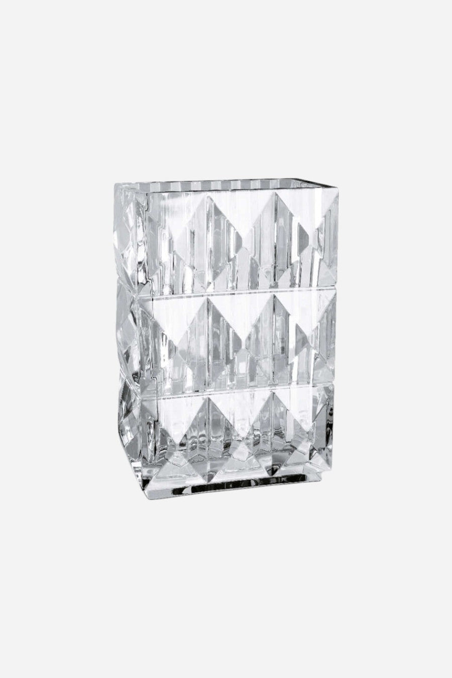 Baccarat Louxor Rectangular Vase in Clear – front view