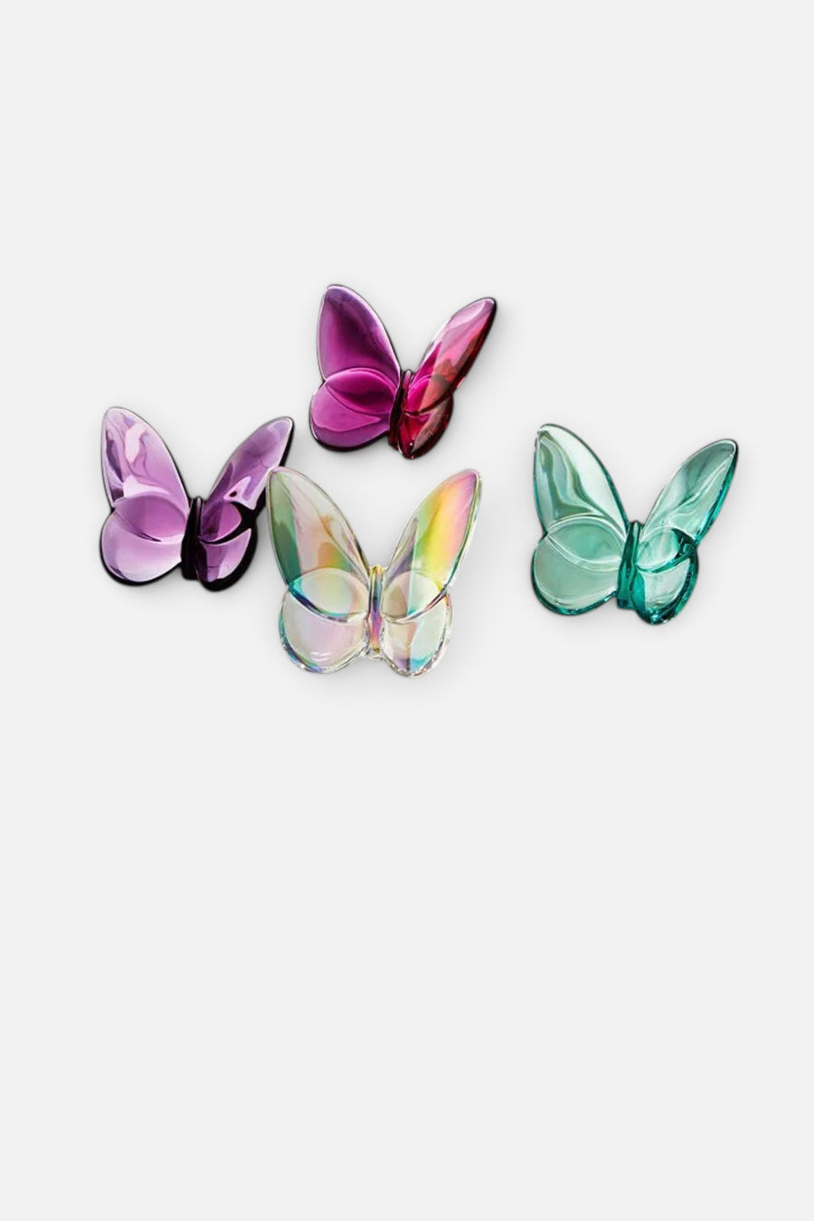 Baccarat Lucky Butterfly Papillon in Peony Pink – back view