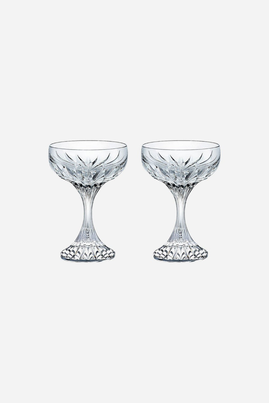 Baccarat Massena Saucer Champagne Coupes - Set of 2 – front view