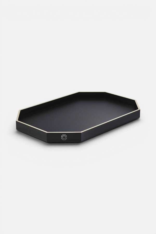 Baccarat Medium Octogone Tray in Black