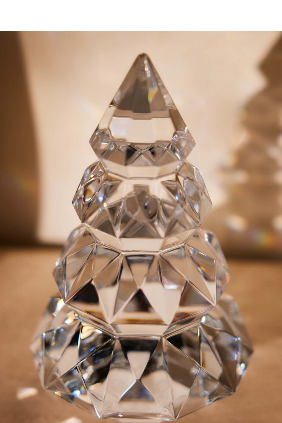 Baccarat Noël Louxor Fir in Clear – back view