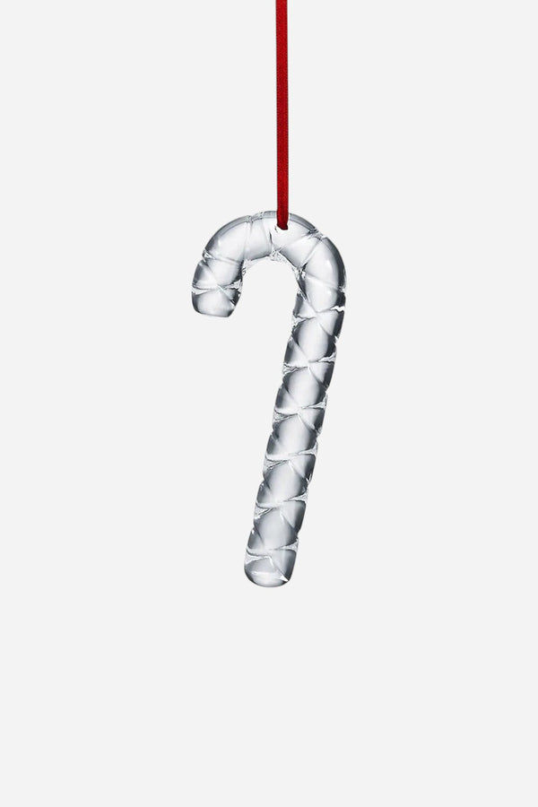 Baccarat Noel Candy Cane Clear Ornament