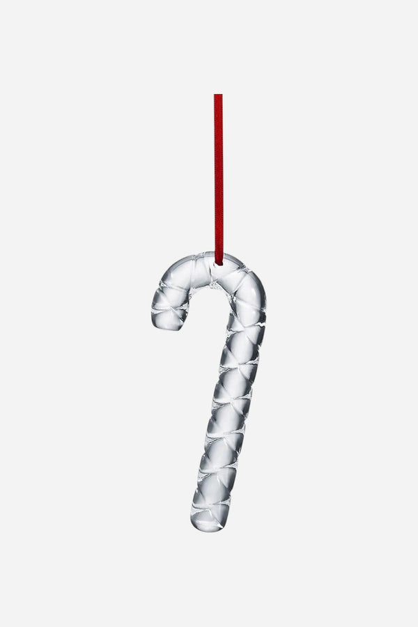 Baccarat Noel Candy Cane Clear Ornament