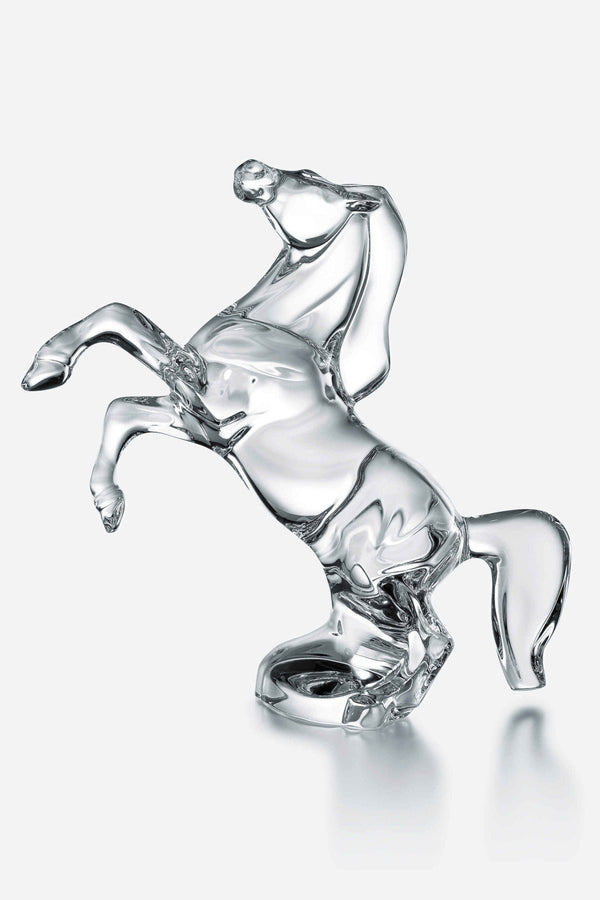 Baccarat Rearing Horse Sculpture