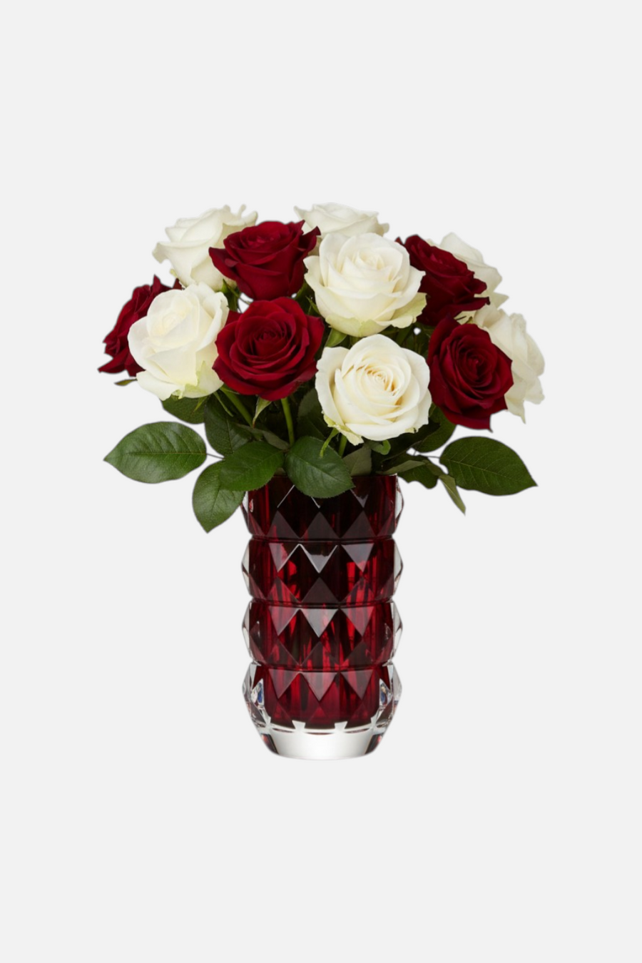 Baccarat Red Louxor Medium Round Vase 230 – back view