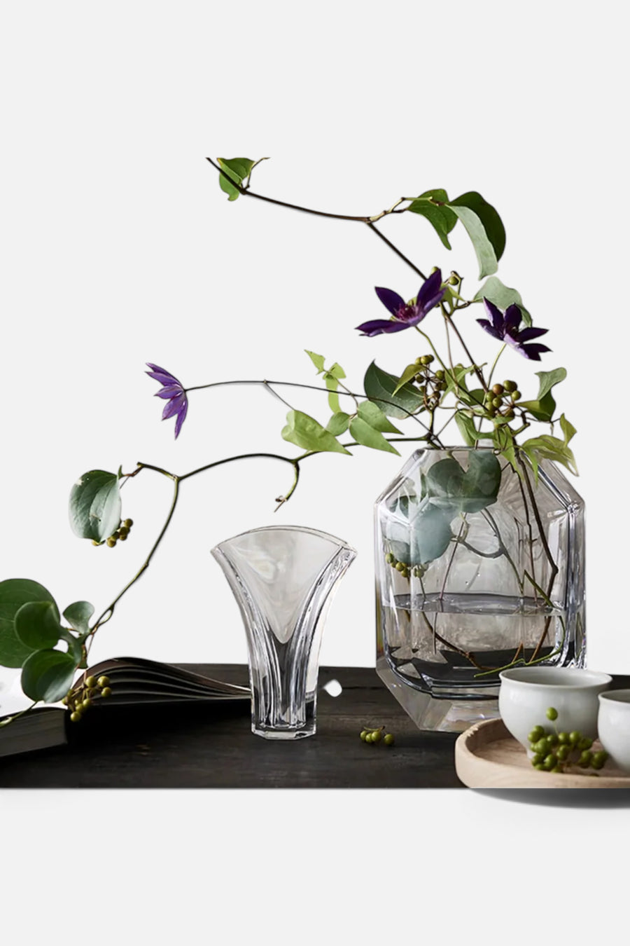 Baccarat Small Gingko Vase – back view