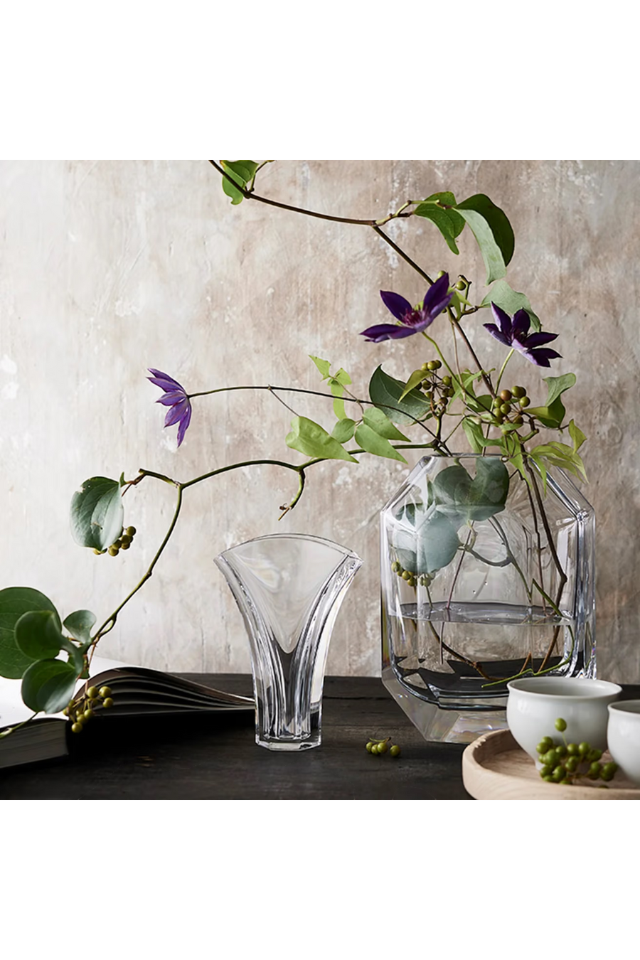 Baccarat Small Gingko Vase – back view