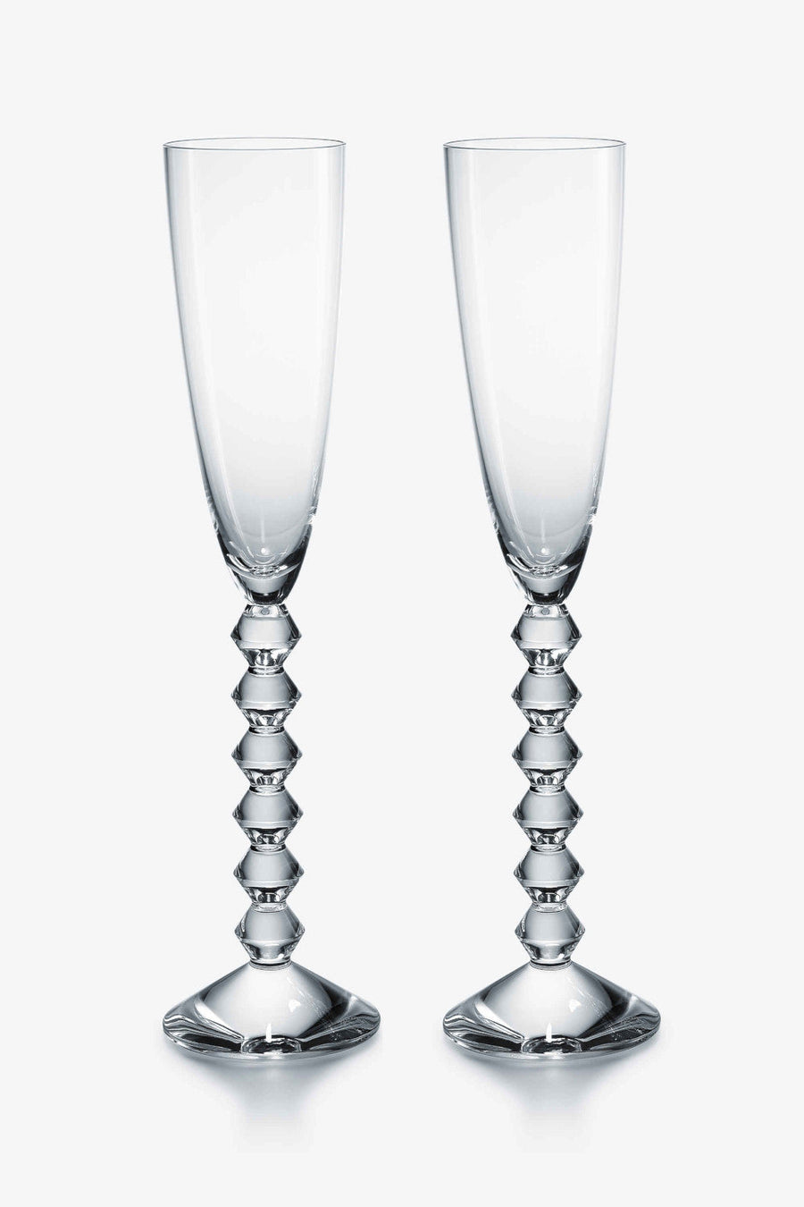 Baccarat Vega Flutissimo Flutes in Clear, Set of 2 – front view