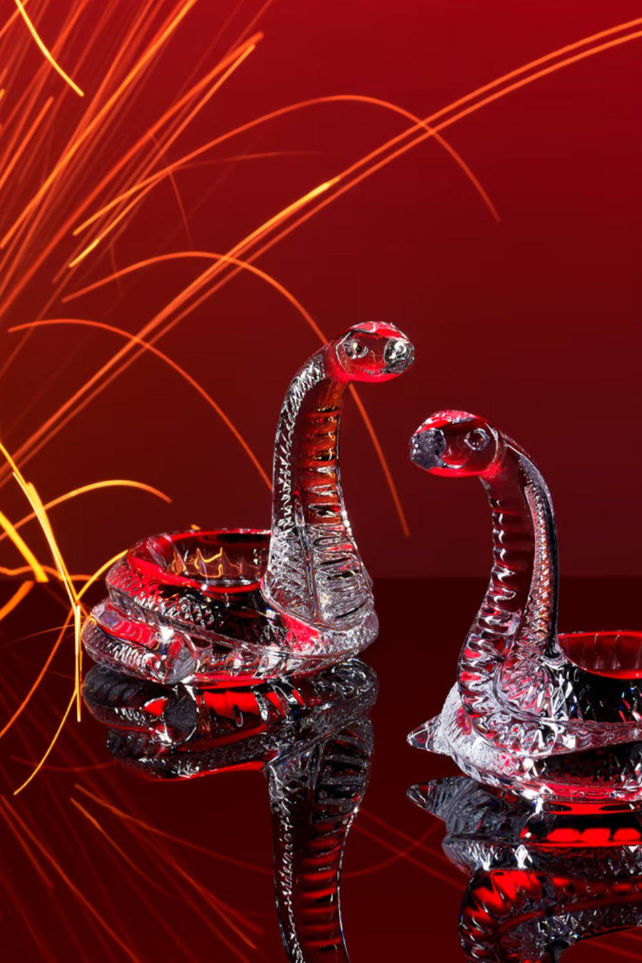 Baccarat Zodiaque Snake 2025 in Clear – back view