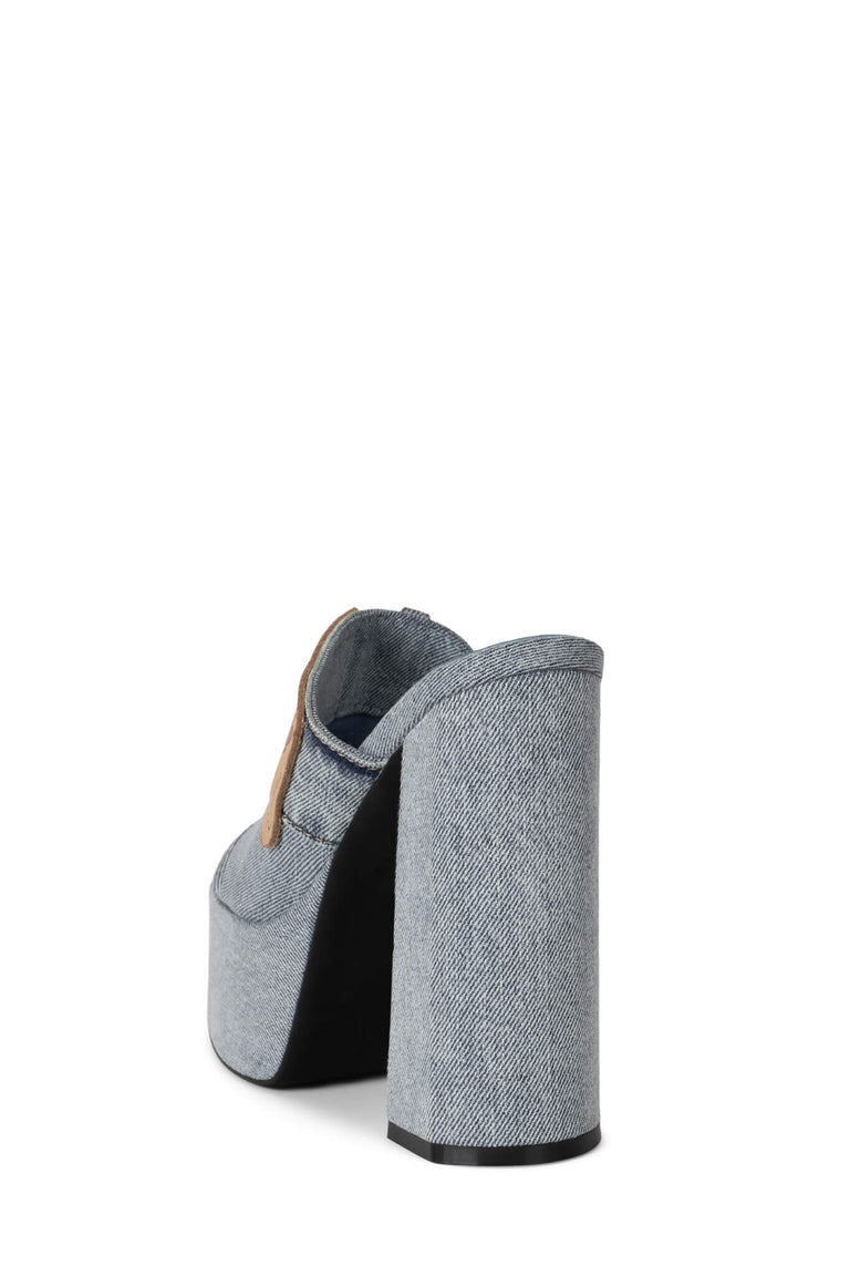 Jeffrey Campbell Backpocket Light Blue Denim Platform Sandal – CHROME