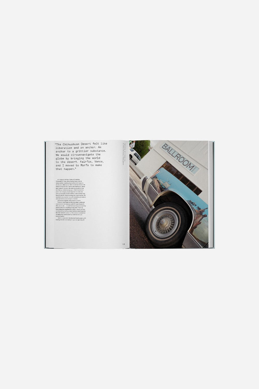 Ballroom Marfa: The First Twenty Years – side view