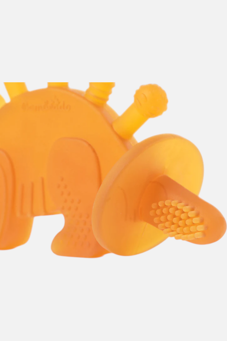 Bambeado Dibly Baltic Amber & Natural Rubber Dinosaur Teether with Toothbrush Tail – back view