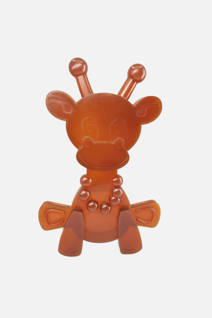 Bambeado Little Bamber Teether in Natural Rubber & Baltic Amber – front view
