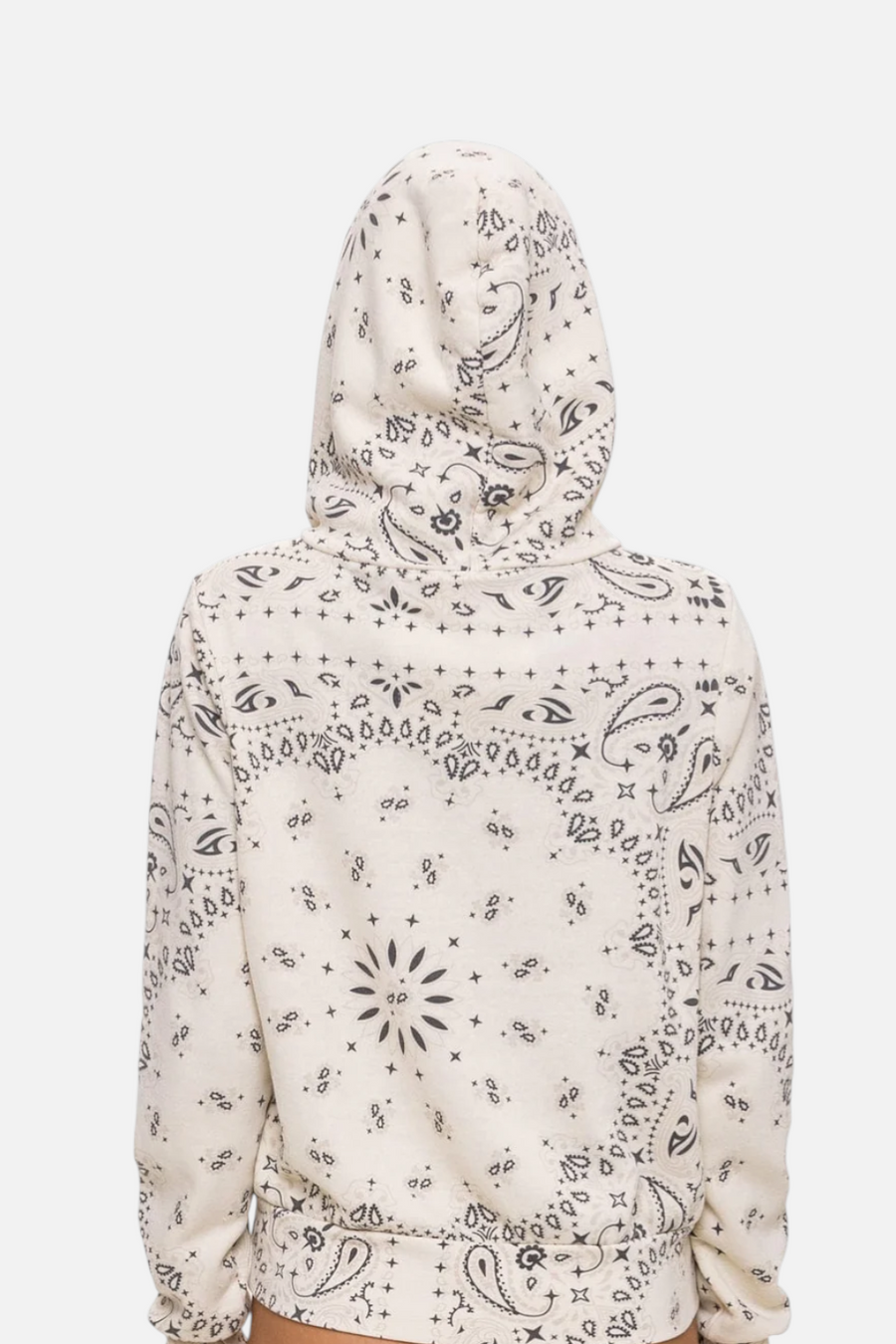 Aviator Nation Bandana Zip Hoodie in Vintage White