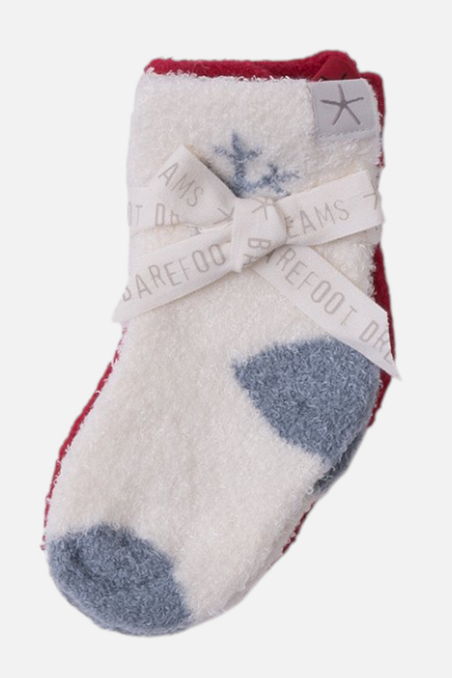 Barefoot Dreams Baby Holiday Sock Set in Cream Multi – back view