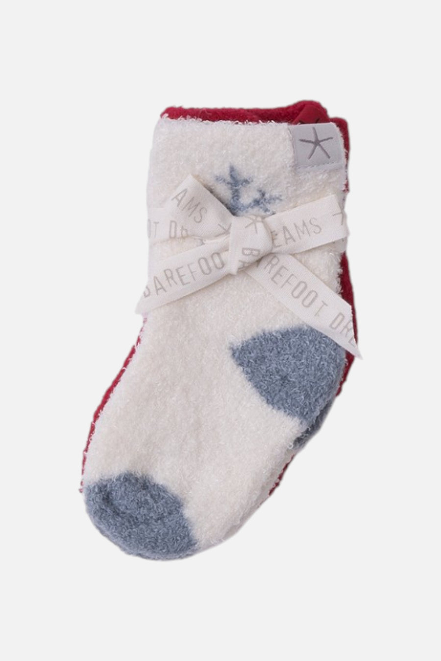 Barefoot Dreams Baby Holiday Sock Set in Cream Multi – detail