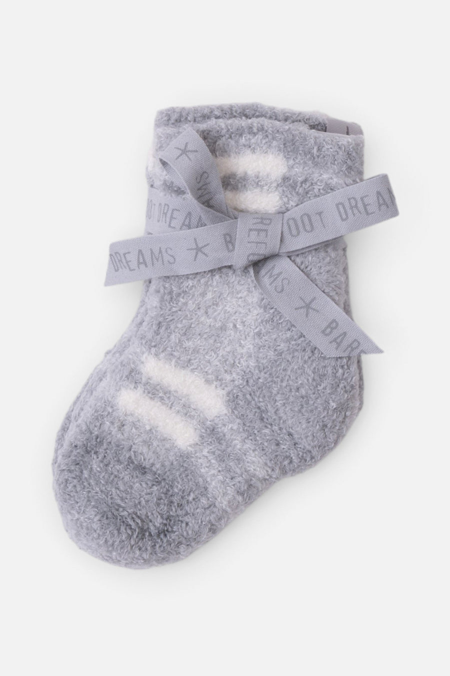 Barefoot Dreams Baby Plaid Sock Set in Moonbeam – detail