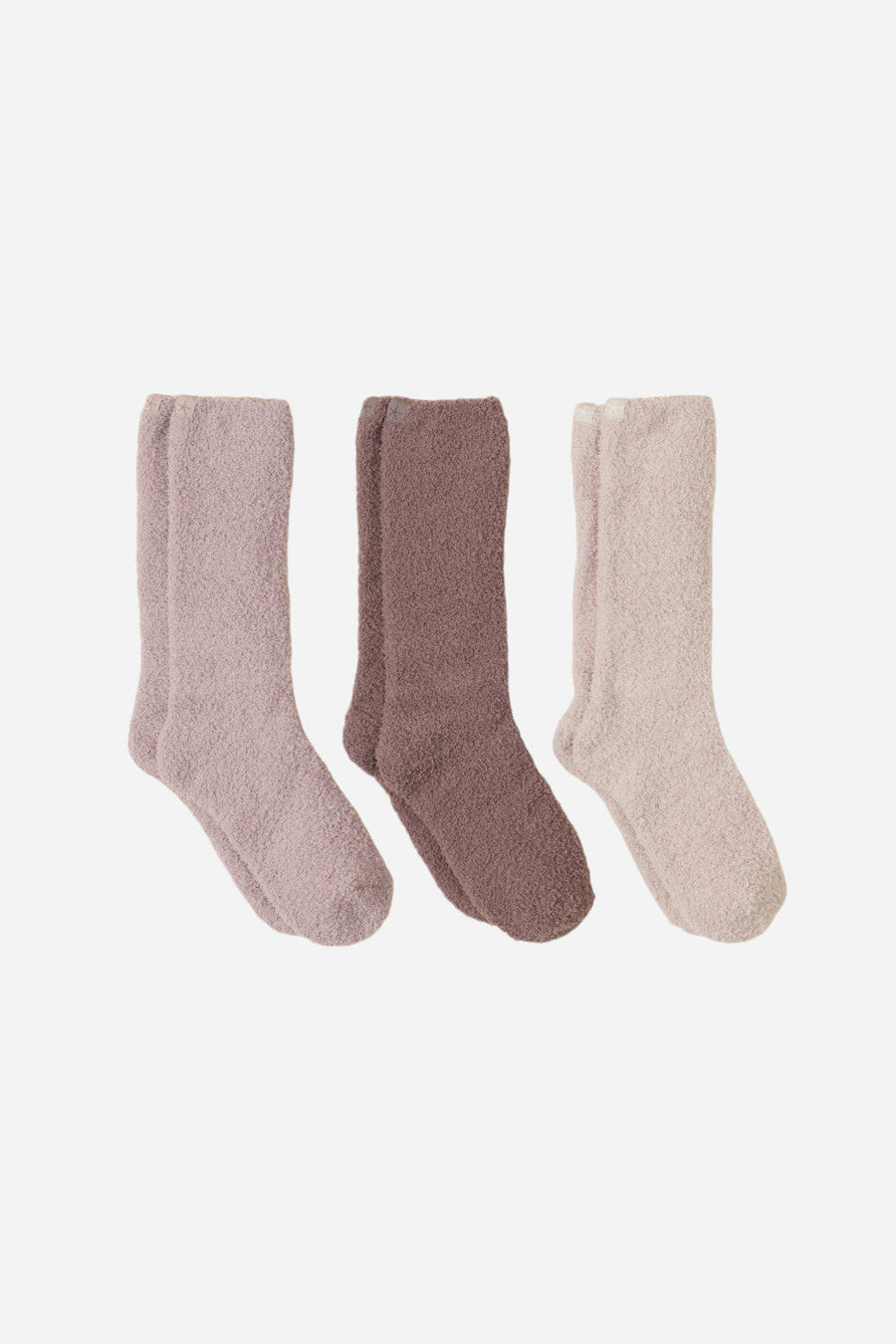 Barefoot Dreams CozyChic 3 Pair Sock Set in Agate Multi – front view