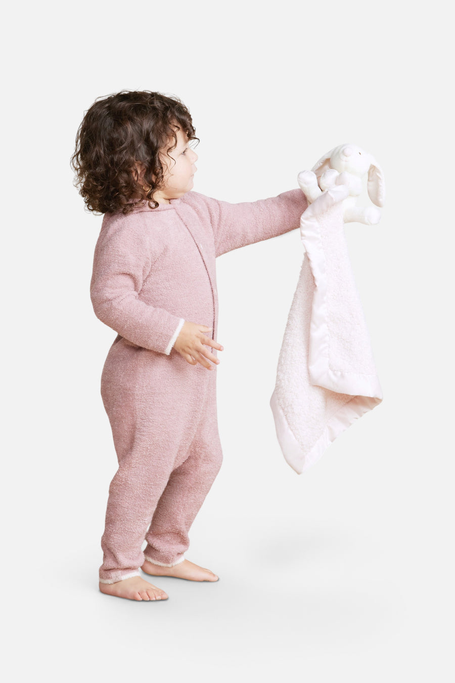 Barefoot Dreams CozyChic® Barefoot Buddie in Pink Bunny – side view