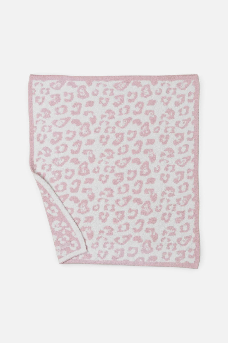 Barefoot Dreams CozyChic Barefoot in the Wild Baby Blanket in Dusty Rose – front view