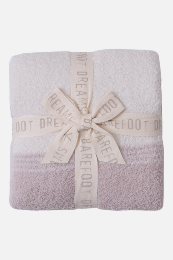 Barefoot Dreams CozyChic Costa Block Stroller Blanket in Chai Multi