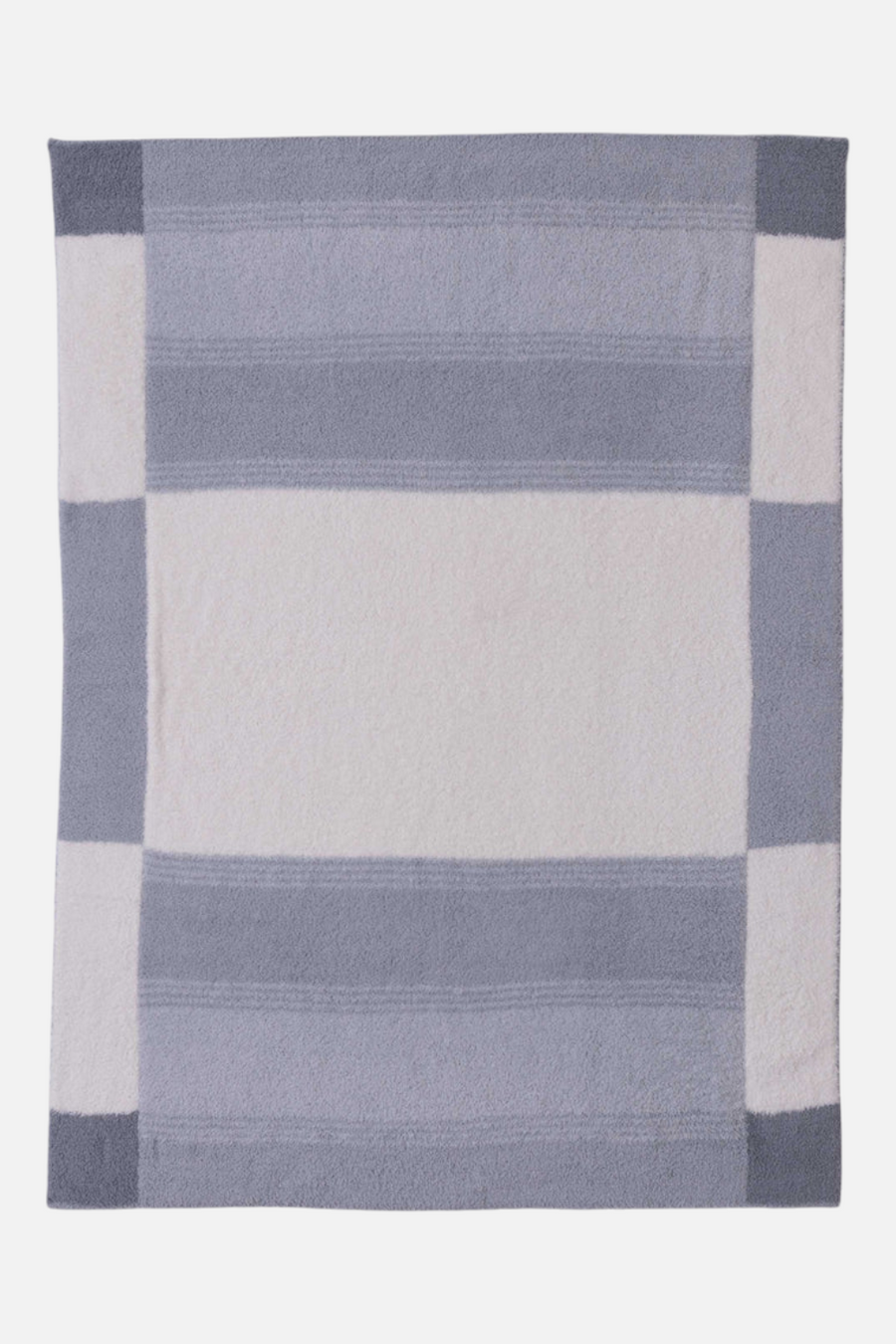 Barefoot Dreams CozyChic Costa Block Stroller Blanket in Moonwater Multi – back view
