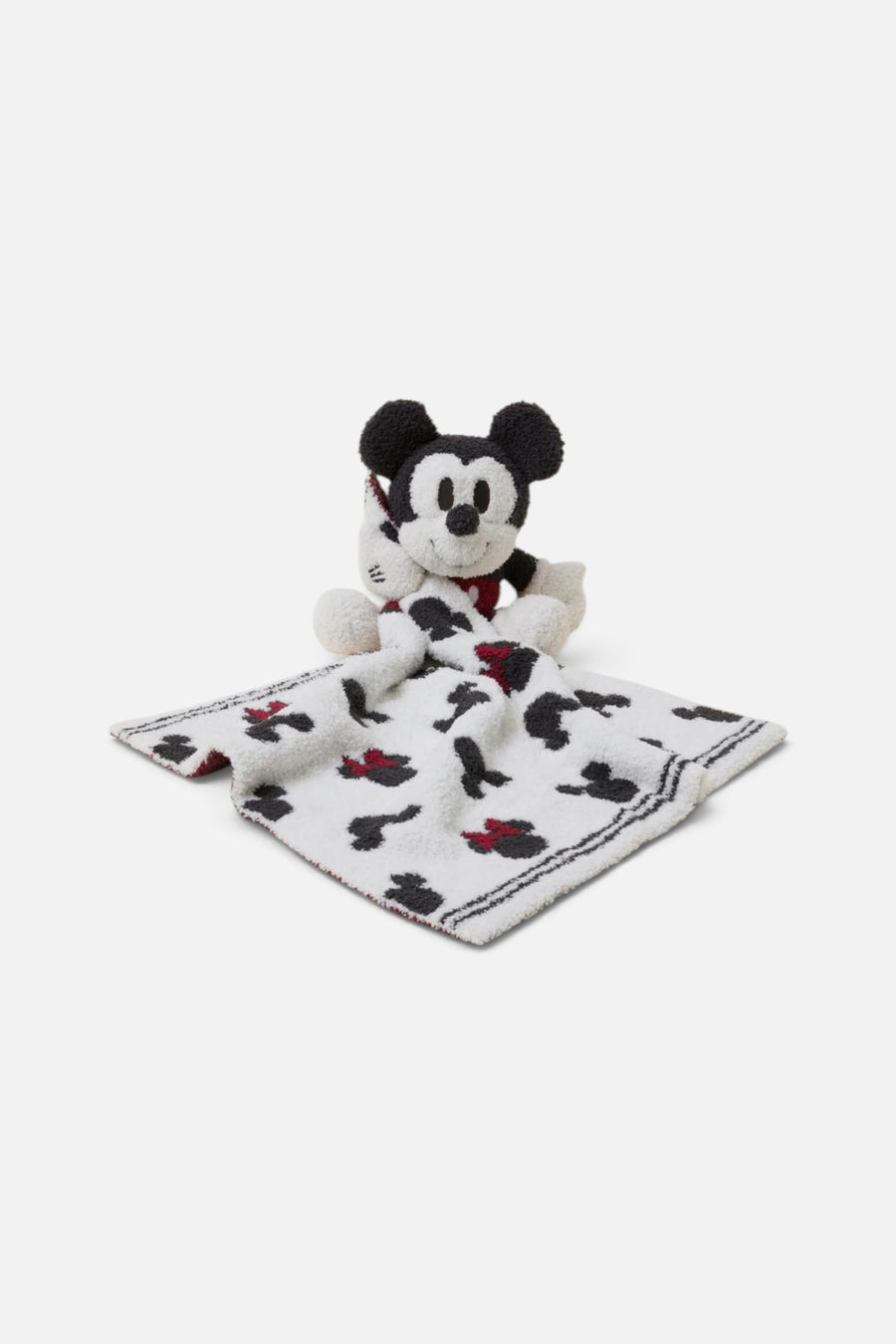 Barefoot Dreams CozyChic Disney Classic Mickey Mouse Blanket Buddie in Cream Multi – front view