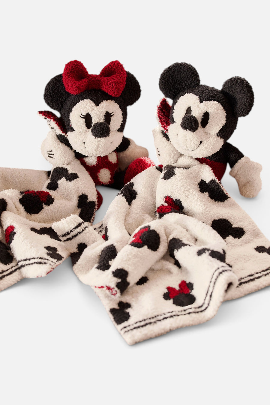 Barefoot Dreams CozyChic Disney Classic Mickey Mouse Blanket Buddie in Cream Multi – side view
