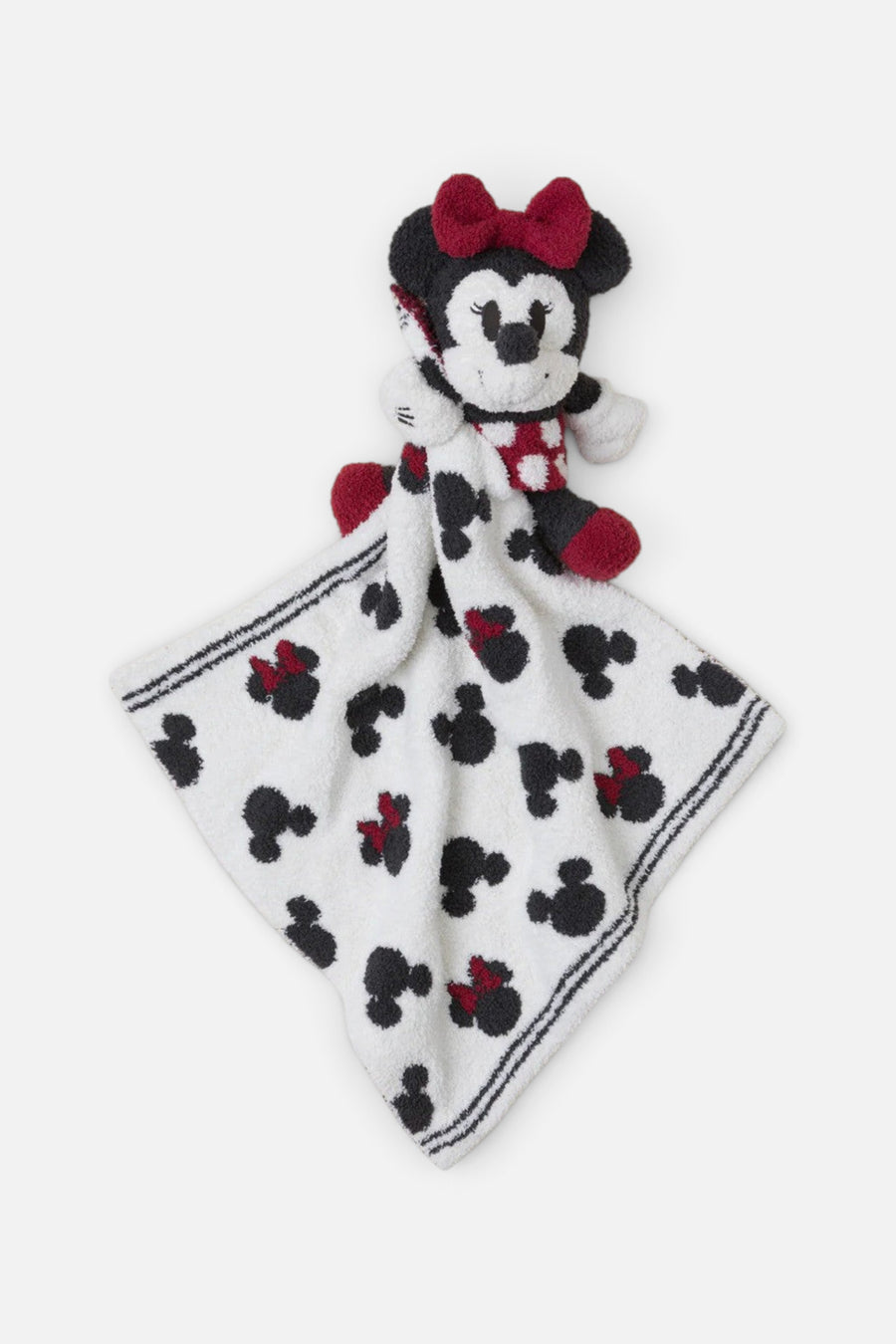 Barefoot Dreams CozyChic Disney Classic Minnie Mouse Blanket Buddie in Cream Multi – back view
