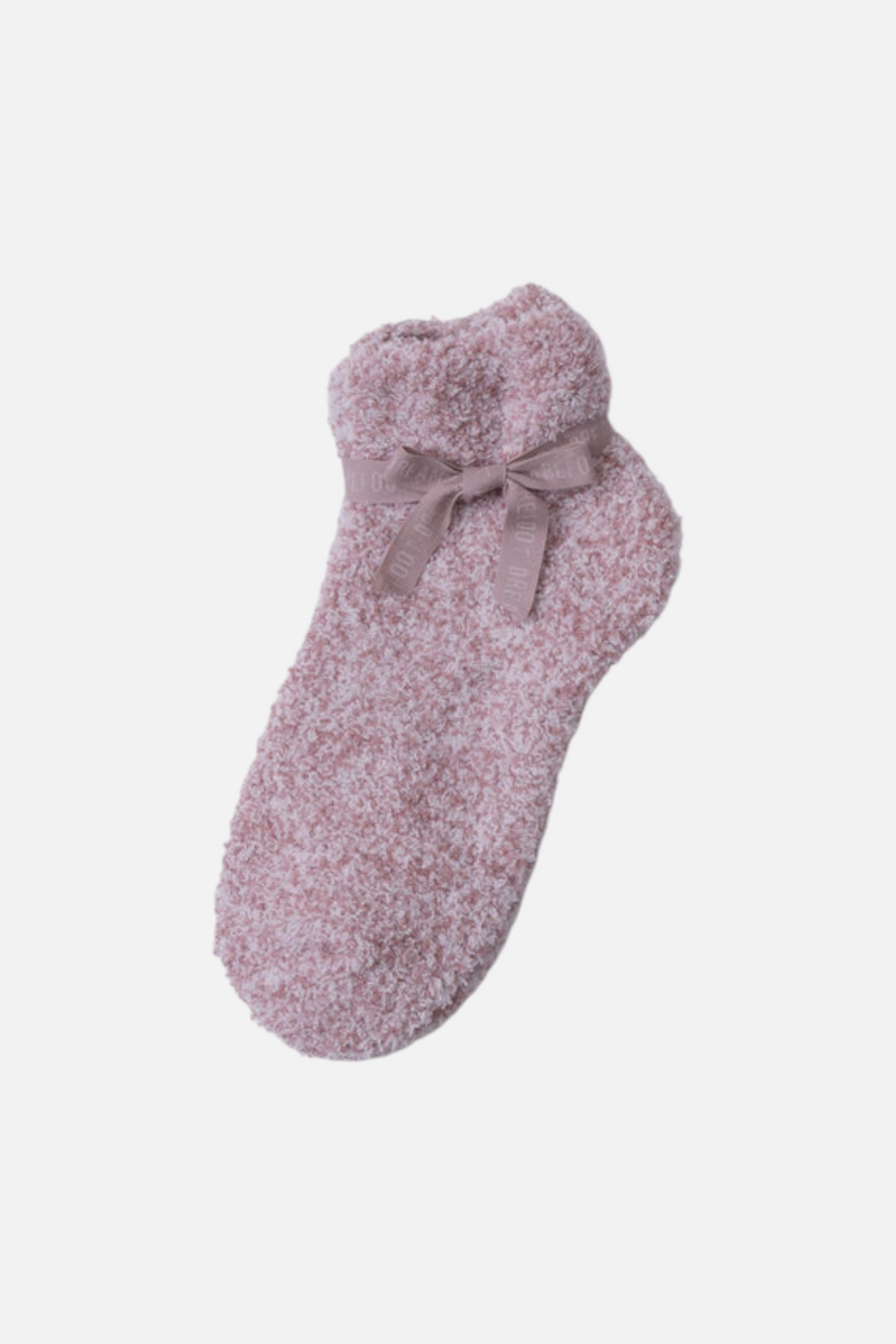 Barefoot Dreams CozyChic Heathered Tennis Socks in Heathered Teaberry – front view