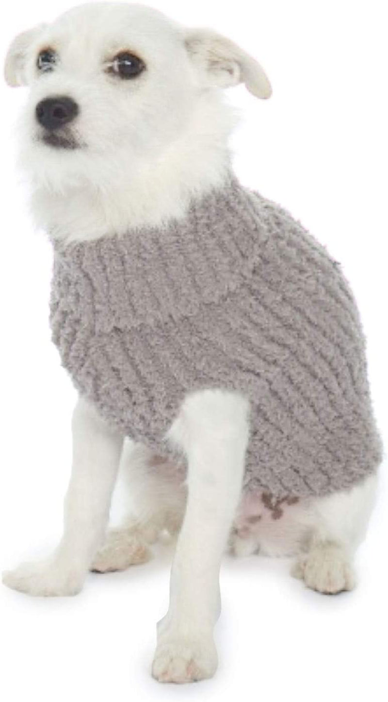 Barefoot Dreams CozyChic Ribbed Pet Sweater in Warm Gray – side view