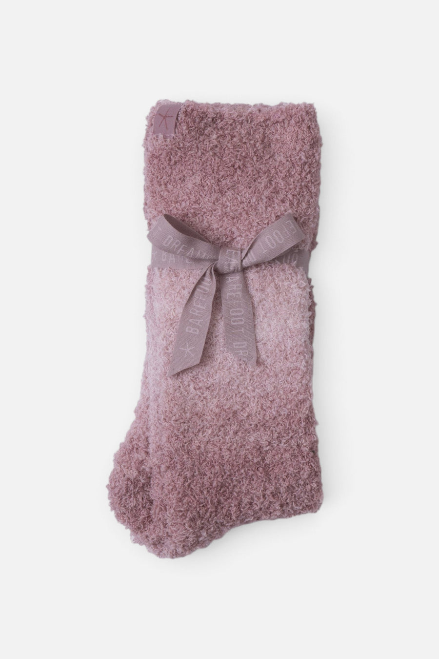 Barefoot Dreams CozyChic Spacedye Teaberry Socks – flat lay