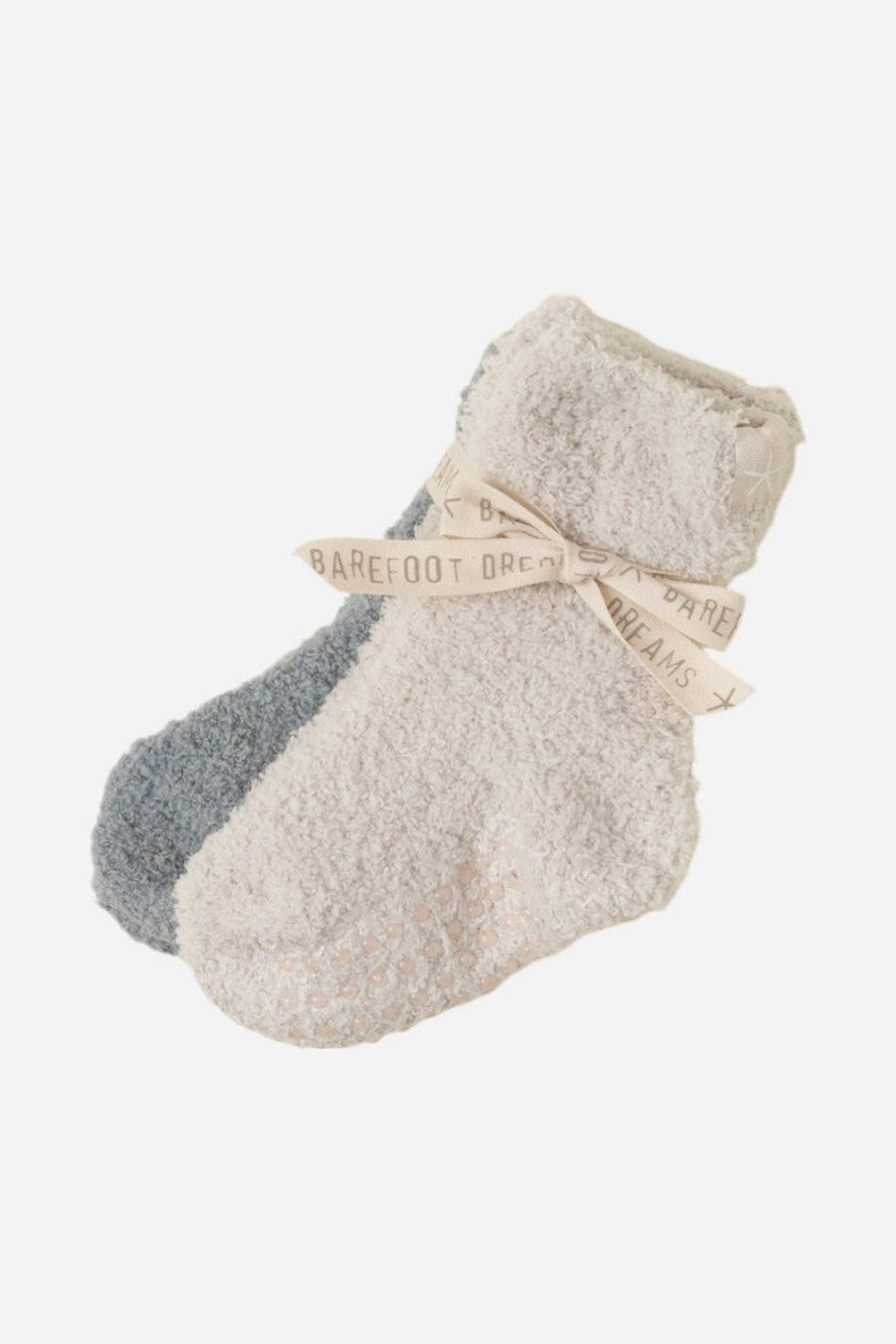 Barefoot Dreams CozyChic Toddler 2 Pack Socks Stone/Moonbeam – pair