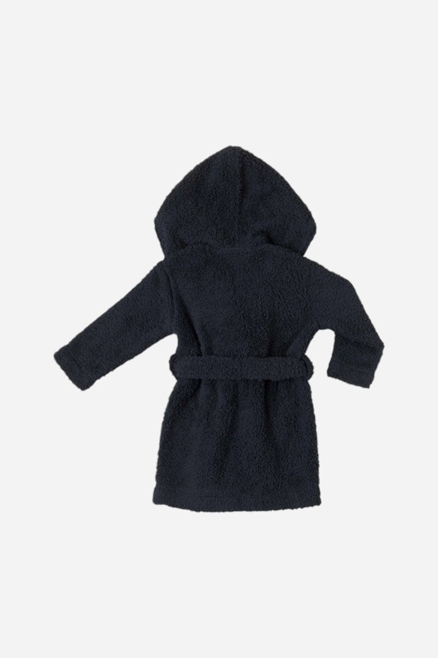 Barefoot Dreams CozyChic Toddler Robe Indigo – back view