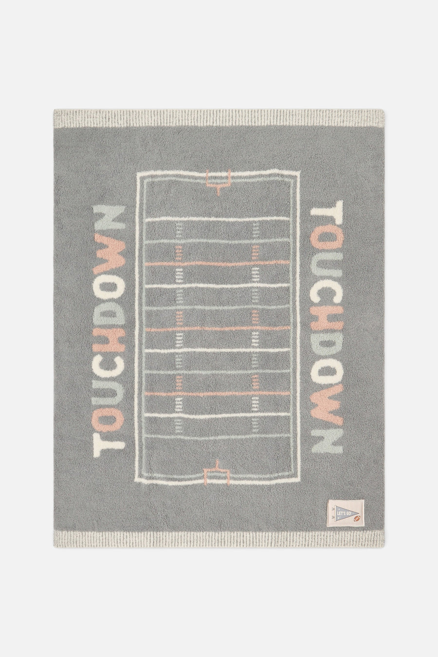 Barefoot Dreams CozyChic Touchdown Stroller Blanket in Moonbeam Multi – front view