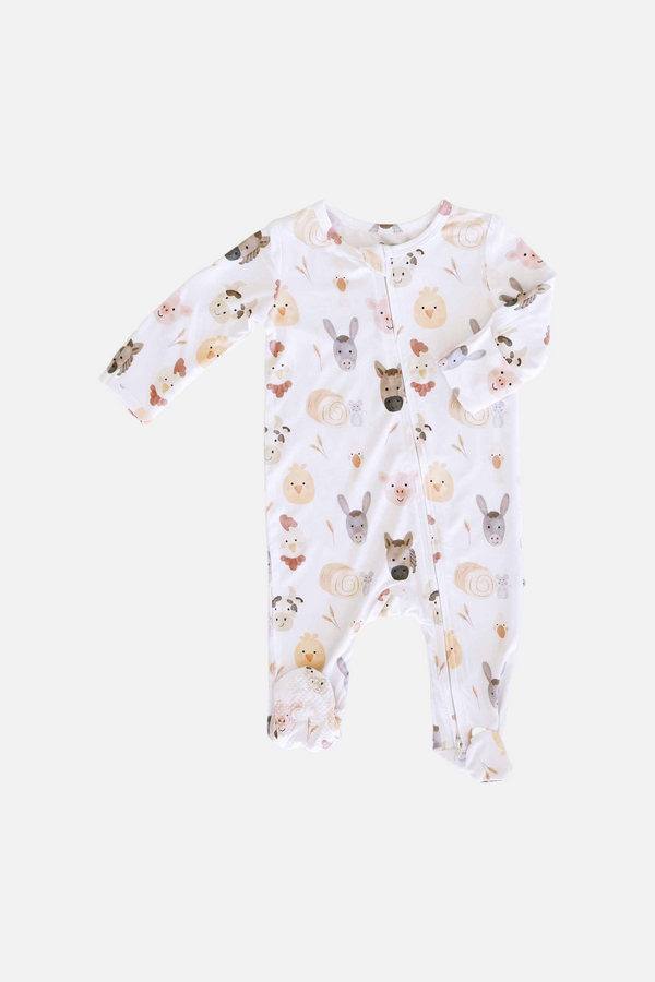 Caden Lane Barnyard Buddies Zipper Footie