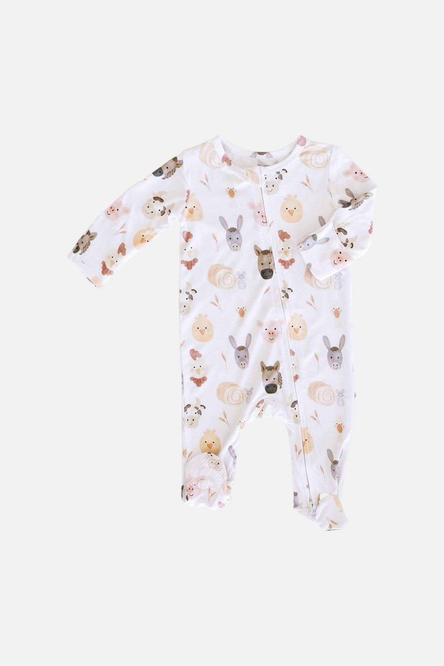 Caden Lane Barnyard Buddies Zipper Footie