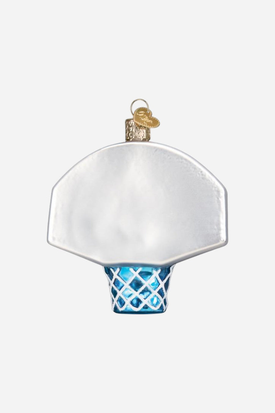 Basketball Hoop Ornament – back view