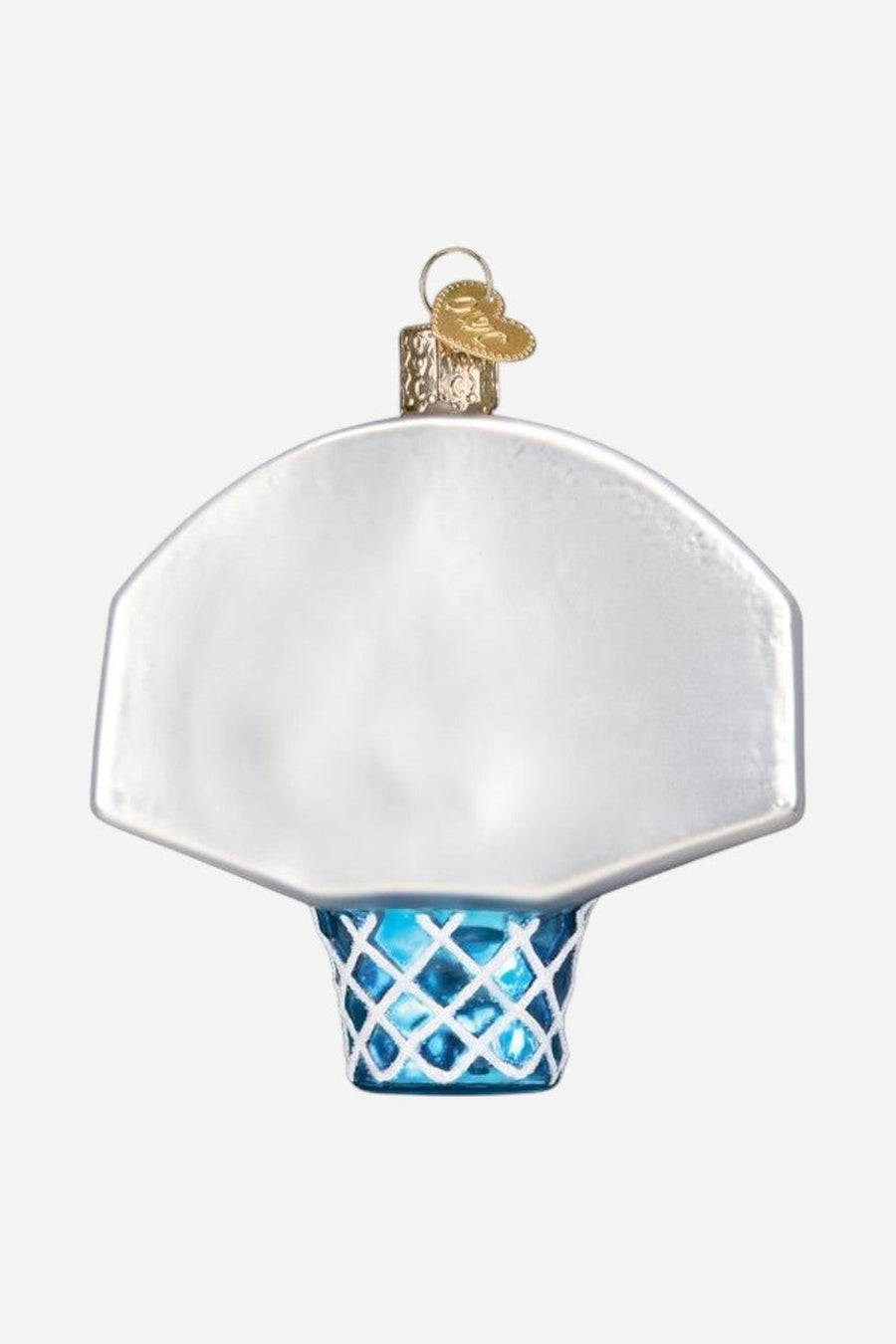 Basketball Hoop Ornament – back view