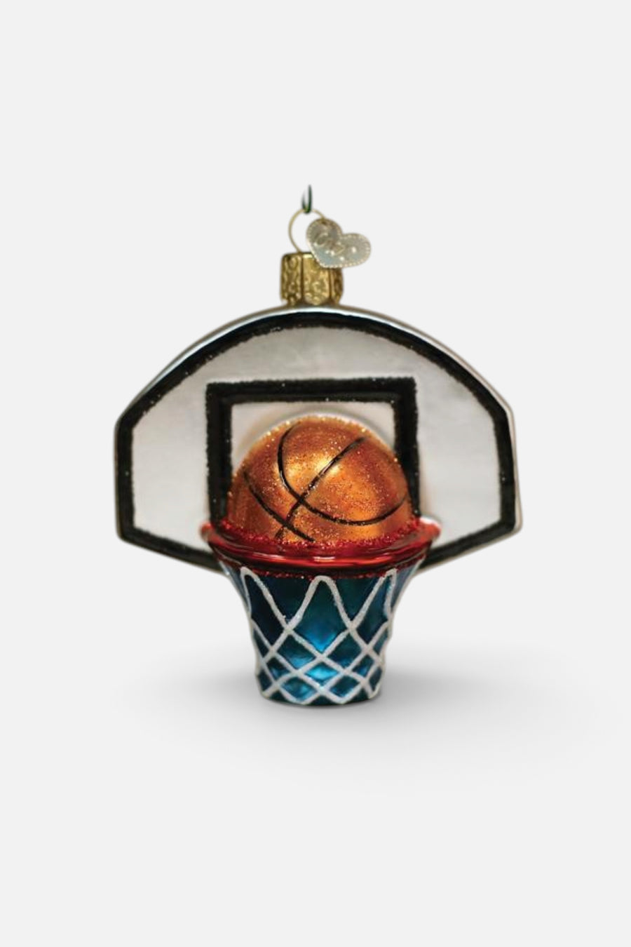 Basketball Hoop Ornament – side view