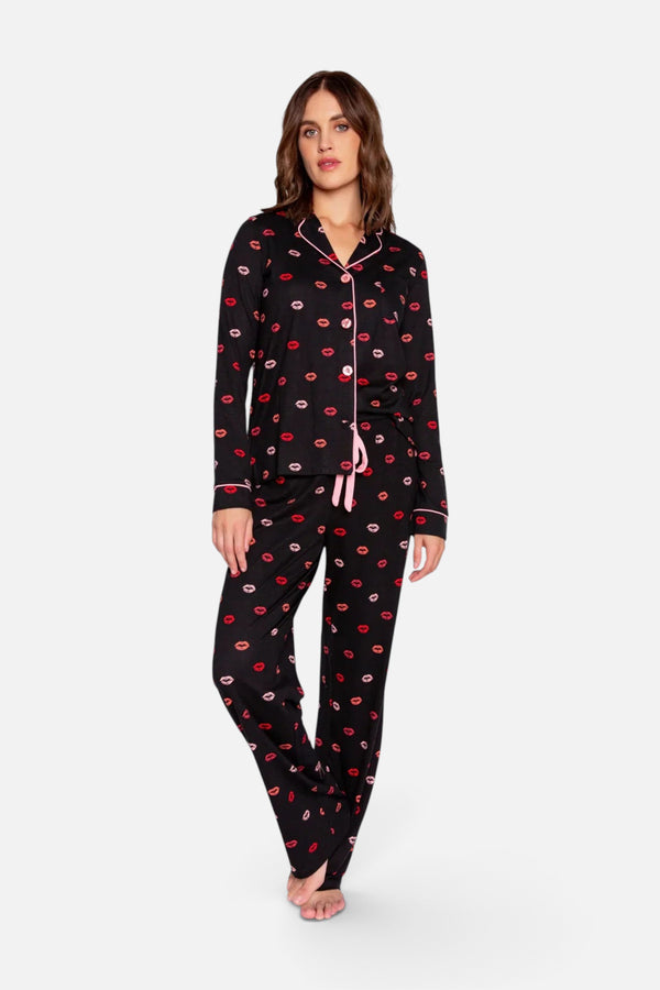 Be Mine PJ Set in Black