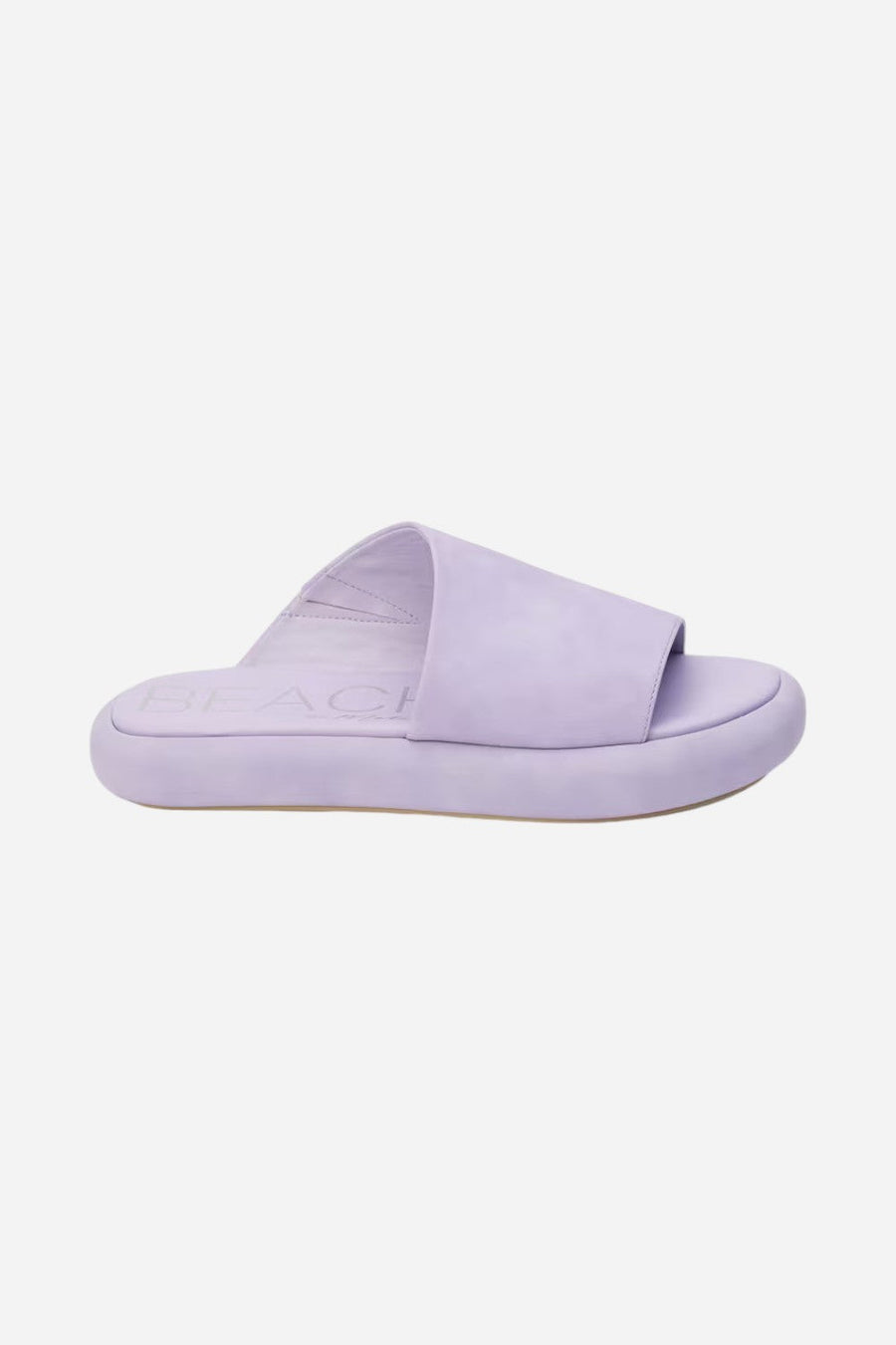 Beach by Matisse Lotus Platform Slide in Lavender – front view