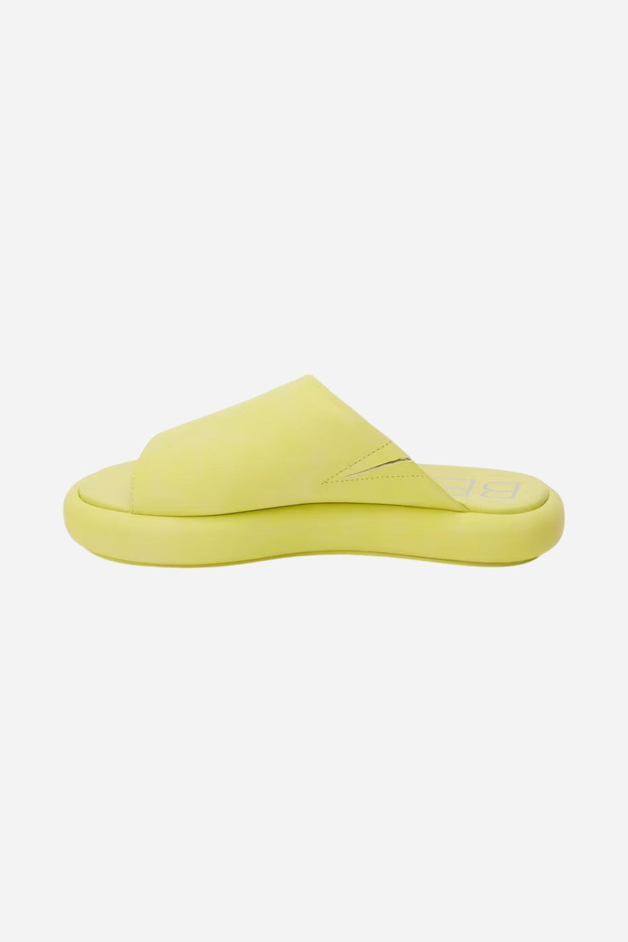 Beach by Matisse Lotus Platform Slide in Lime – side view