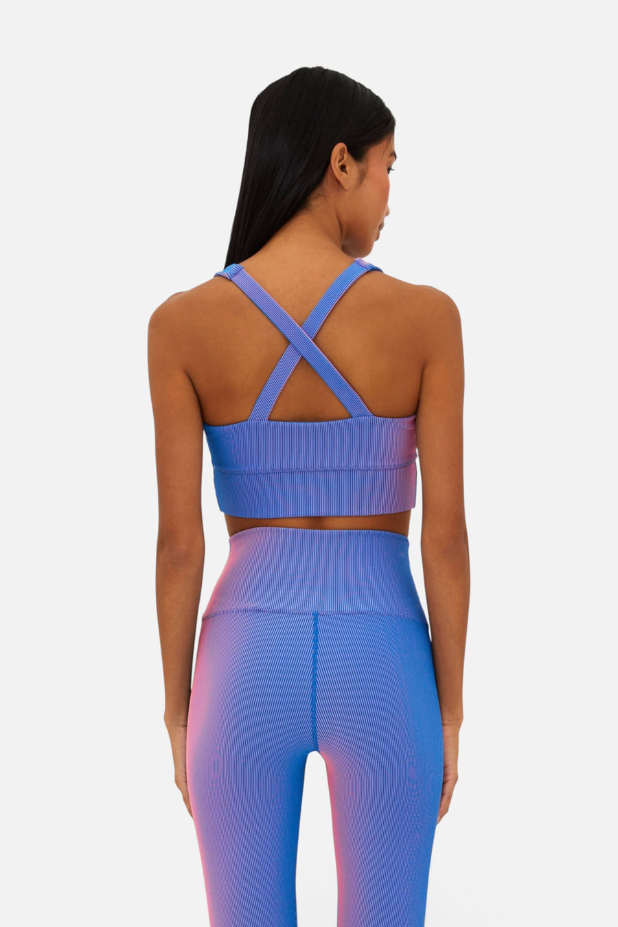 Beach Mindy Top in Imperial Two Tone Rib – back view